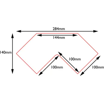 Značení PermaLean roh most modrý PermaLean pro 100 mm role