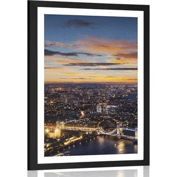 Plakát Dovido Plakát s paspartou letecký pohled na Tower Bridge