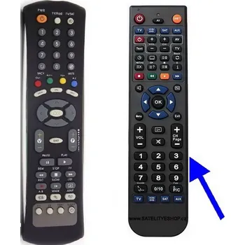 Dálkový ovladač Homecast HS-3200 CIIR , HS3200IRD , HS 2100 , T 8000 , S 8000 náhradní dálkový ovladač