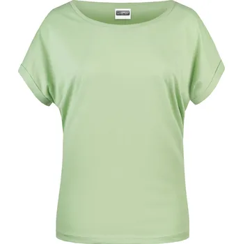 Dámské tričko Dámské tričko z biobavlny, James & Nicholson Barva: mentolová, Velikost: L