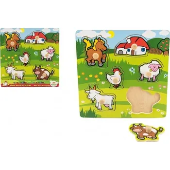 Dřevěná hračka Teddies Vkládačka Moje první zvířátka skladem