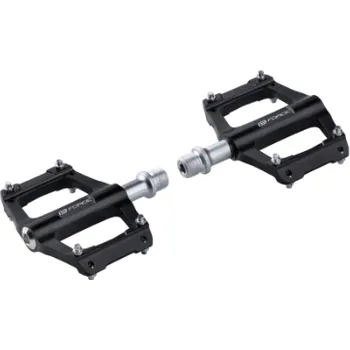 Pedál na kolo Pedály FORCE GRIT hliníkové, prům. ložiska, černé