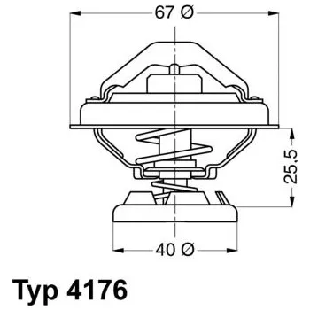 Automobilové těsnění Termostat, chladivo BorgWarner (Wahler) 4176.85D