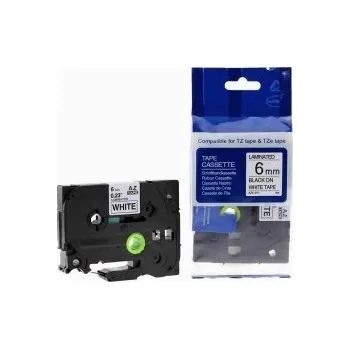 Pásek do tiskárny Kompatibilní páska s Brother TZ-211 / TZe-211 6mm x 8m, černý tisk / bílý podklad