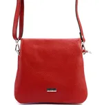 MiaMore Kožená crossbody dámská kabelka se třemi oddíly červená