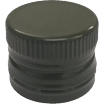 Hliníkové víčko na lahev ČERNÉ 31,5 x 18 mm s garančním kroužkem | Zavarovacisklo.cz Počet kusů v balení: 1