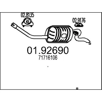 Auto-moto Zadní tlumič výfuku MTS 01.92690