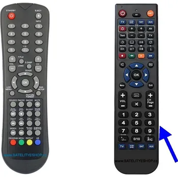Technika LCD22-208 , LCD19-208 náhradní dálkový ovladač
