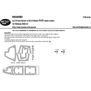 Plastikový model New Ware 1/48 Mask Su-27K w/ Kh-41 Moskit BASIC (MINIB.)