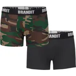 boxerky pánské (set 2 kusů) BRANDIT - 4501-woodland+black - XXL