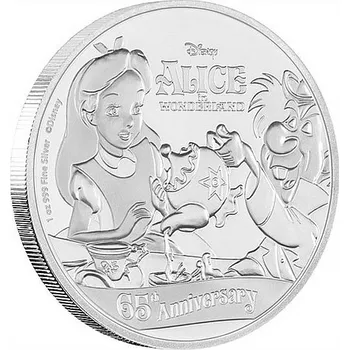 DISNEY CLASSIC ALENKA V ŘÍŠI DIVŮ coin NIUE Disney Classic 65th Anniversary of Alice In Wonderland - 1 oz stříbrná mince