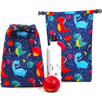 Svačinový box Green Smile Rolvak Velký Dinosaurus modrý