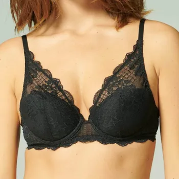 Podprsenka Simone Pérèle - Reve podprsenka triangle push-up vyztužená black 80D 12Z347