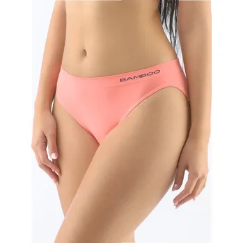 Kalhotky Gina Výhodné balení 5 kusů - Bambusové kalhotky klasické s úzkým bokem 00037P Barva/Velikost: tomato, lékořice / L/XL