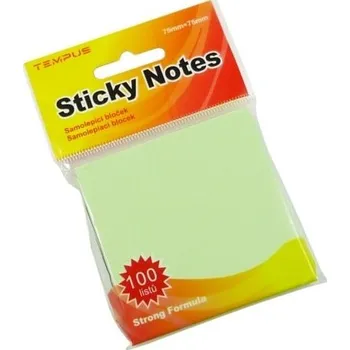 Samolepící bloček Bloček samolepící pastel 75 x 75 zelený závěs