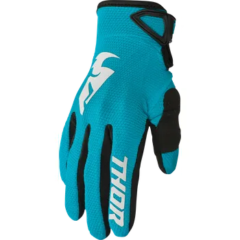 Moto rukavice Dámské motokrosové rukavice THOR SECTOR aqua/vintage bílá