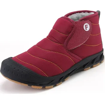 Pánská zimní obuv Pánské sněhové boty prošívané zimní sněhule Barva: Vínová, Velikost: 36