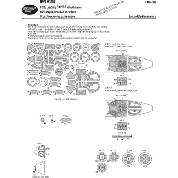 Plastikový model New Ware 1/48 Mask P-38J Lightning EXPERT (TAM)