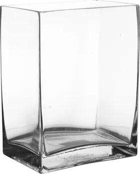 Váza Indecor Váza skleněná hranatá 15 x 10 x 19,5 cm