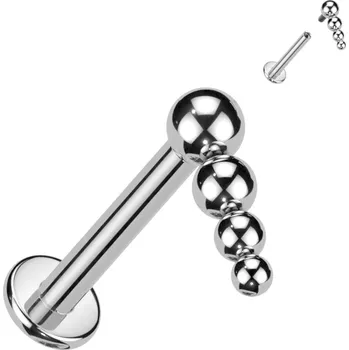 Piercing Šperky4U Piercing do brady - labreta titan 1,2 x 8 mm - TIT1234-1208