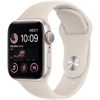 Apple Watch SE 2022 GPS 40 mm, hvězdně bílý hliník s hvězdně bílým sportovním řemínkem Chytré hodinky Apple Watch SE 2022 GPS 40 mm, hvězdně bílý hliník s hvězdně bílým sportovním řemínkem