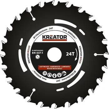 Příslušenství k pile KREATOR Pilový kotouč pro ponorné pily 150mm, 24T KRT020302