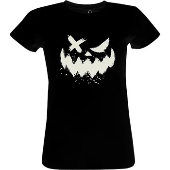 Dámské tričko Tričko s potiskem Fluorescenční halloweenský obličej dámské