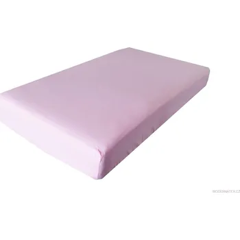 Prostěradlo do postýlky bavlněné na gumu 120x60 cm RŮŽOVÉ