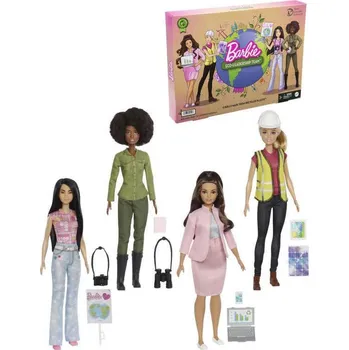 Hračka Mattel BRB Povolání Ekologie je budoucnost set 4 panenky Barbie s doplňky