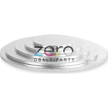 Podložka lepenková pr. 27,5 cm, v. 1,2 cm - stříbrná