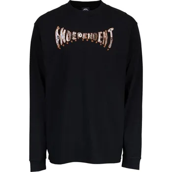 Pánské oblečení INDEPENDENT triko - Genuine Parts L/S T-Shirt Black (BLACK)