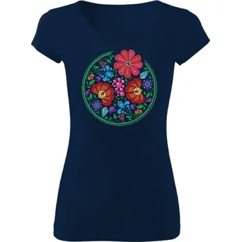 Dámské tričko Tričko s potiskem Květiny v kruhu dámské