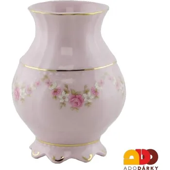 Váza Baňatá vázička růžový porcelán 9 cm (Porcelánová váza z růžového porcelánu)