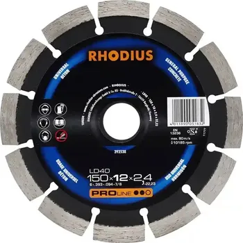 Řezný kotouč Rhodius 393538 | Diamantový řezný kotouč LD40 150x10,0x2,4x22,23 mm