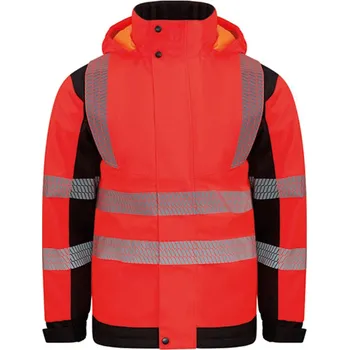 Pánská softshellová bunda Korntex Copenhagen Softshellová reflexní bunda KX812 Signal Red-Black XL