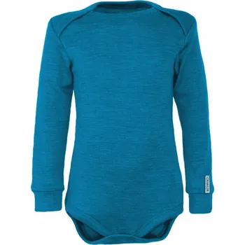 Merino body dlouhý rukáv - Petrolejový melír, Crawler Velikost: 62-68/74