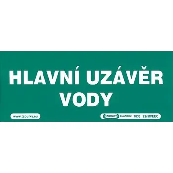 Značení Magg 120079 Hlavní uzávěr vody 210x87mm - samolepka