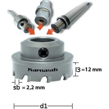 Vrták Karnasch 201010A058 | Náhradní korunka POWER-MAX 10 HEAVY-DUTY průměr 58 mm