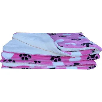 deka Numberoplus Beránková deka z mikrovlákna vzor Pess 150 x 200 cm Barva: Růžová