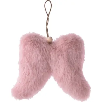 Vánoční dekorace H&L Závěsná dekorace KŘÍDLA ,10cm, růžová