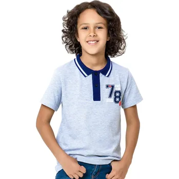 Chlapecké tričko Chlapecké tričko Polo 78 - šedý melanž 164