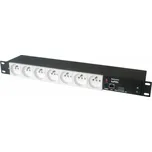 TINYCONTROL rackový distribuční modul síťového napájení 7port, měření spotřeby, MQTT, 1wire a I2C, 2 digitální vstupy