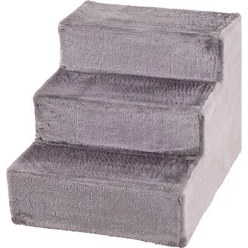 Schody a rampa pro psa Flamingo Schůdky pro psa Easy Step Dog 43x41x29cm šedé