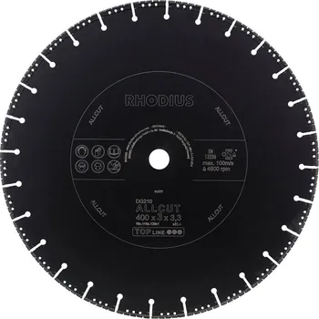 Řezný kotouč Rhodius 303369 | Diamantový řezný kotouč DG210 ALLCUT 400x3,0x3,3x25,40 mm