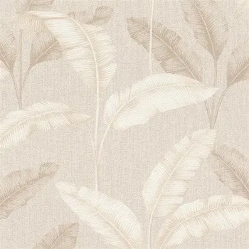 Tapeta Papírové tapety na zeď listy banánovníku světle hnědé