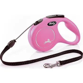 Vodítko FLEXI Classic NEW M 5m/20kg Lanko růžová