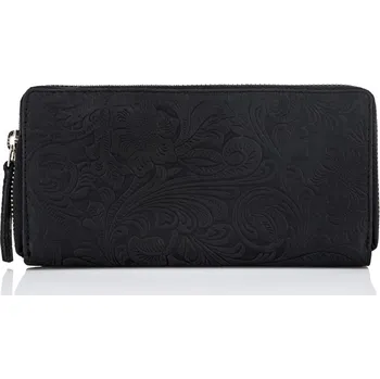 Kabelka Paolo Peruzzi Módní peněženka s květy PAOLO PERUZZI; černá