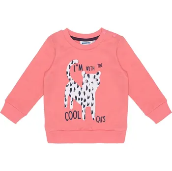 Dívčí mikina Dívčí mikina Cool Cats - růžová 74