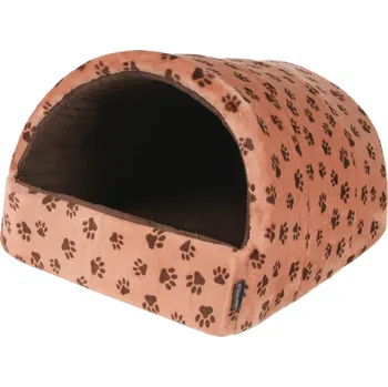 Pelíšek pro psa O´LALA PETS Kukaň HOUSE 40x36cm A60 Sv. hnědá tlapky