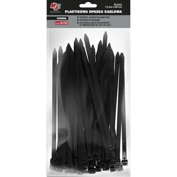 Stahovací páska MA Professional Stahovací páska černá 7,6 x 200mm, 50ks